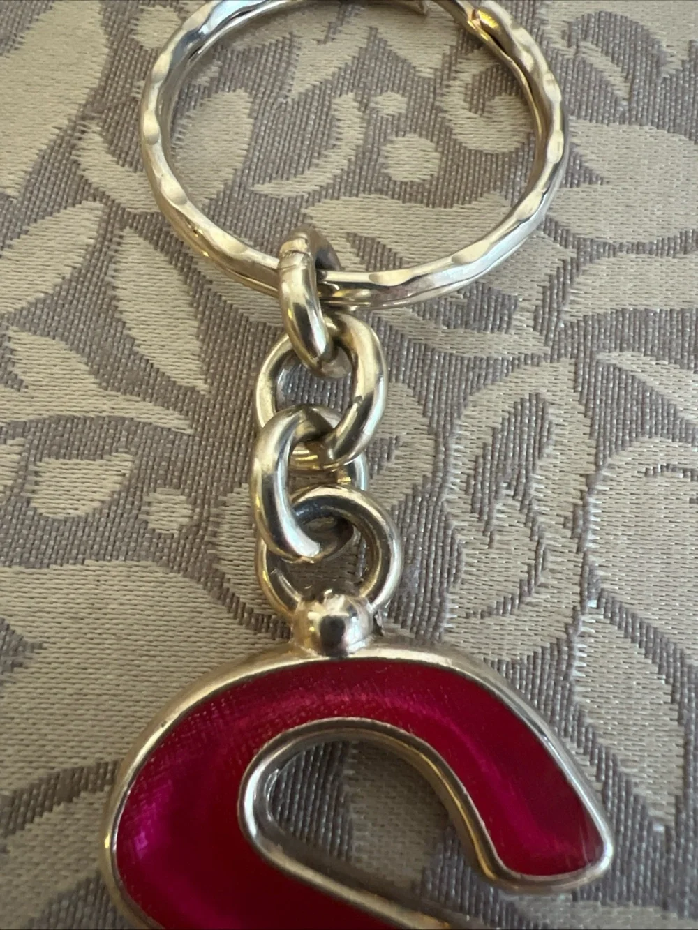 Vintage Keychain Big Metal “S” with crown stamp mark Gift